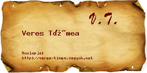 Veres Tímea névjegykártya